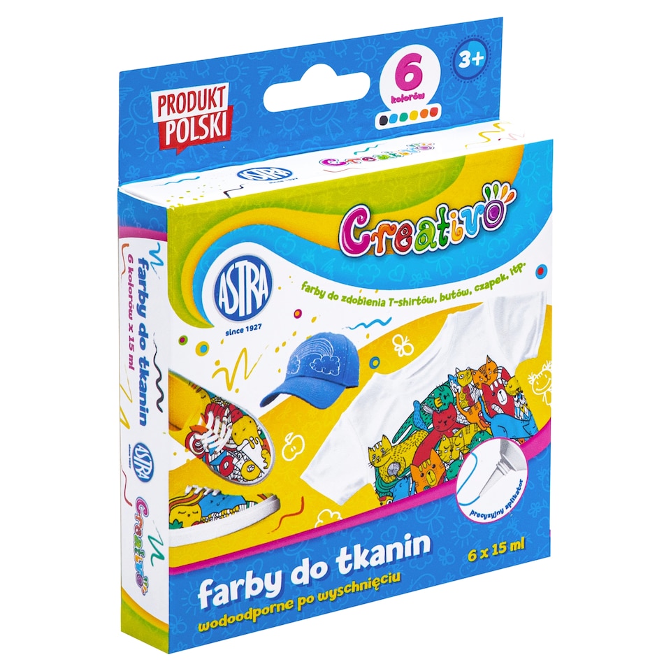 Astra Creativo textilfesték készlet 15 ml 6 db