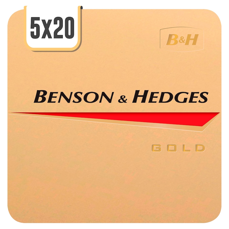 image 1 of Benson & Hedges Gold Cigarettes 5 x 20 Pack