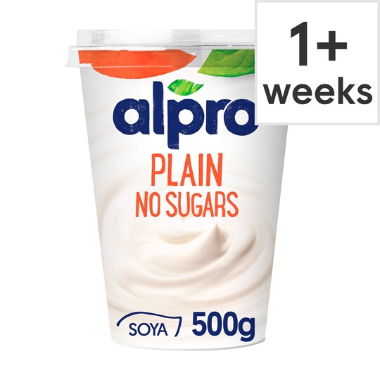 Alpro Plain No Sugars Yogurt Alternative 500g - Tesco Groceries
