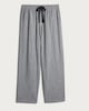 image 4 of F&F Pure Cotton Herringbone Drawstring Pyjama Bottoms in Grey