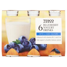 Tesco Blueberry Yoghurt Drinks 6X100g
