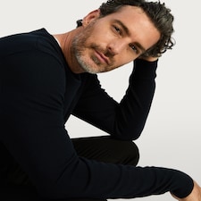 F&F Pure Cotton Fine Knit Jumper in Navy