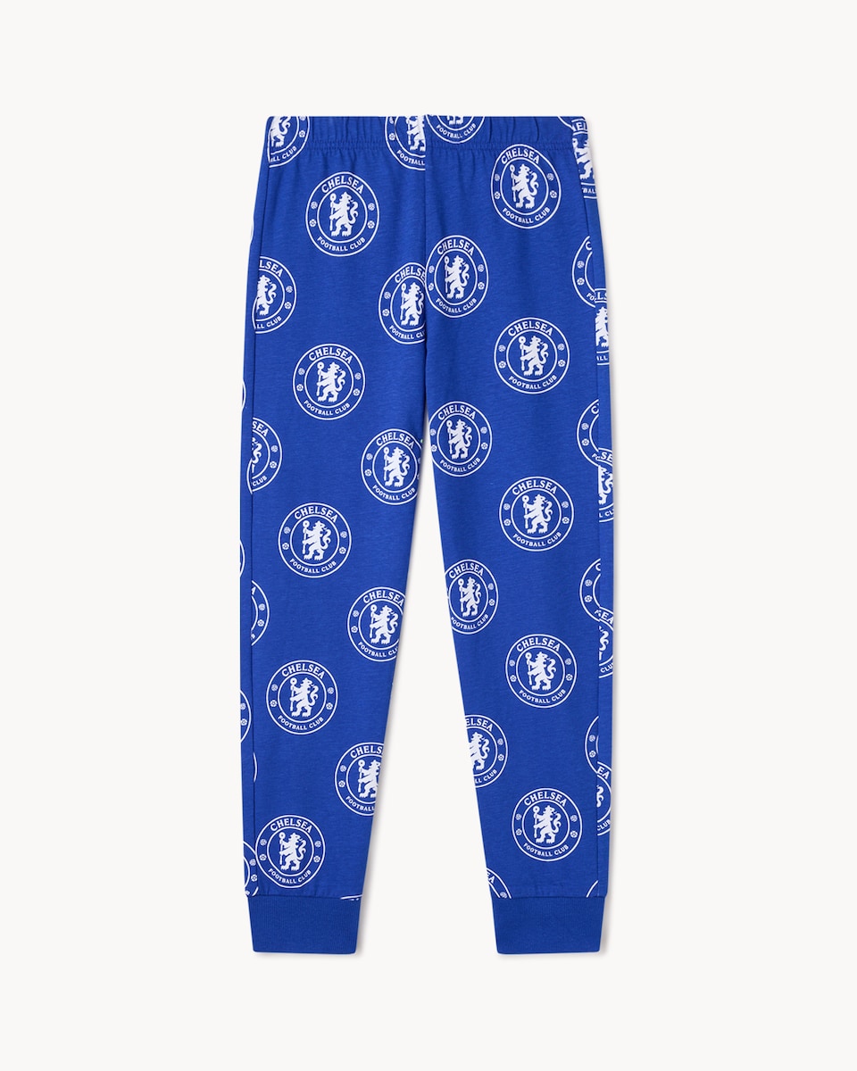 image 1 of Chelsea FC Pure Cotton Pyjama Set in Blue