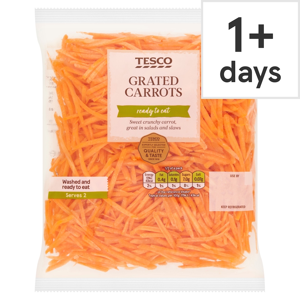Tesco Grated Carrots 200g