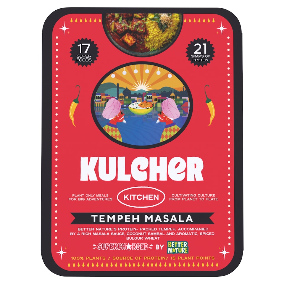 Kulcher Kitchen Tempeh Masala with Coconut Sambal and Spiced Bulgur 360g