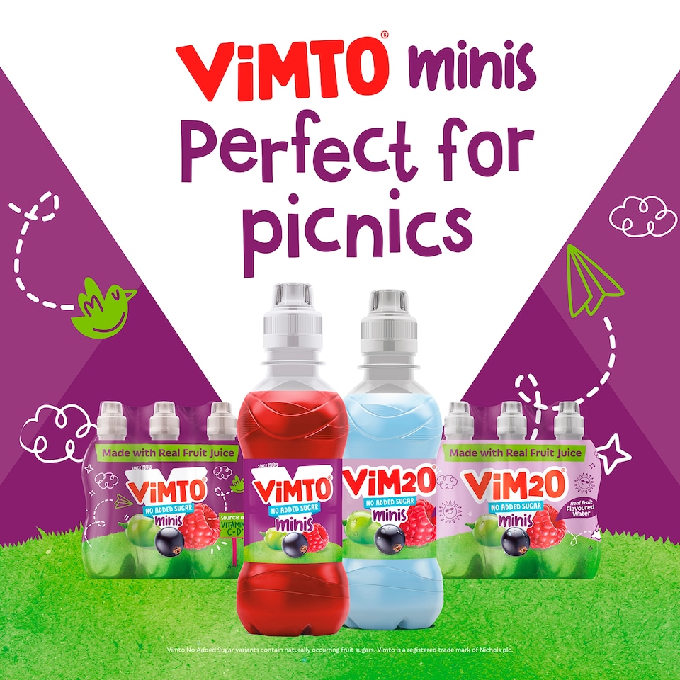 image 1 of Vimto No Added Sugar Minis Mixed Fruit Juice Drink 6 x 250ml 