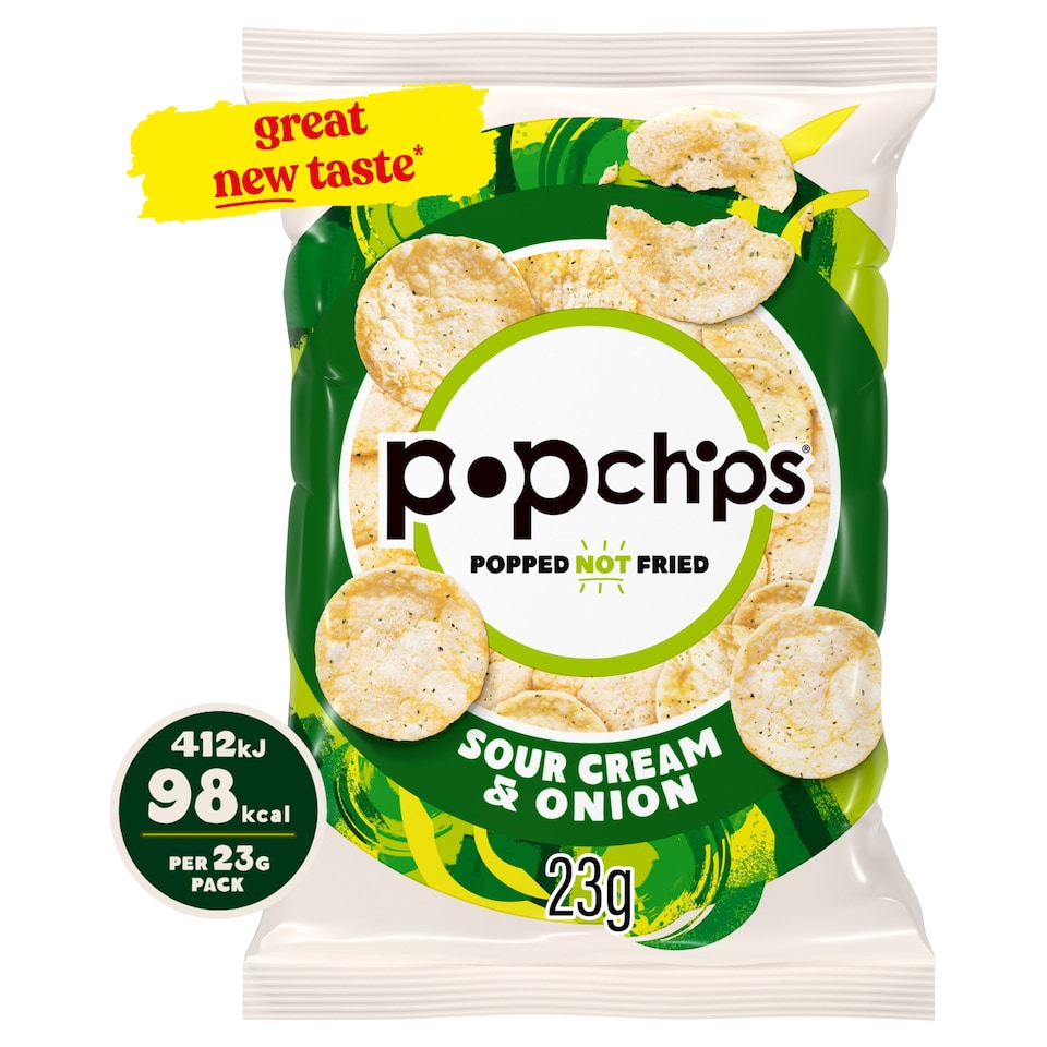 Popchips Sour Cream & Onion Potato Chips 23G