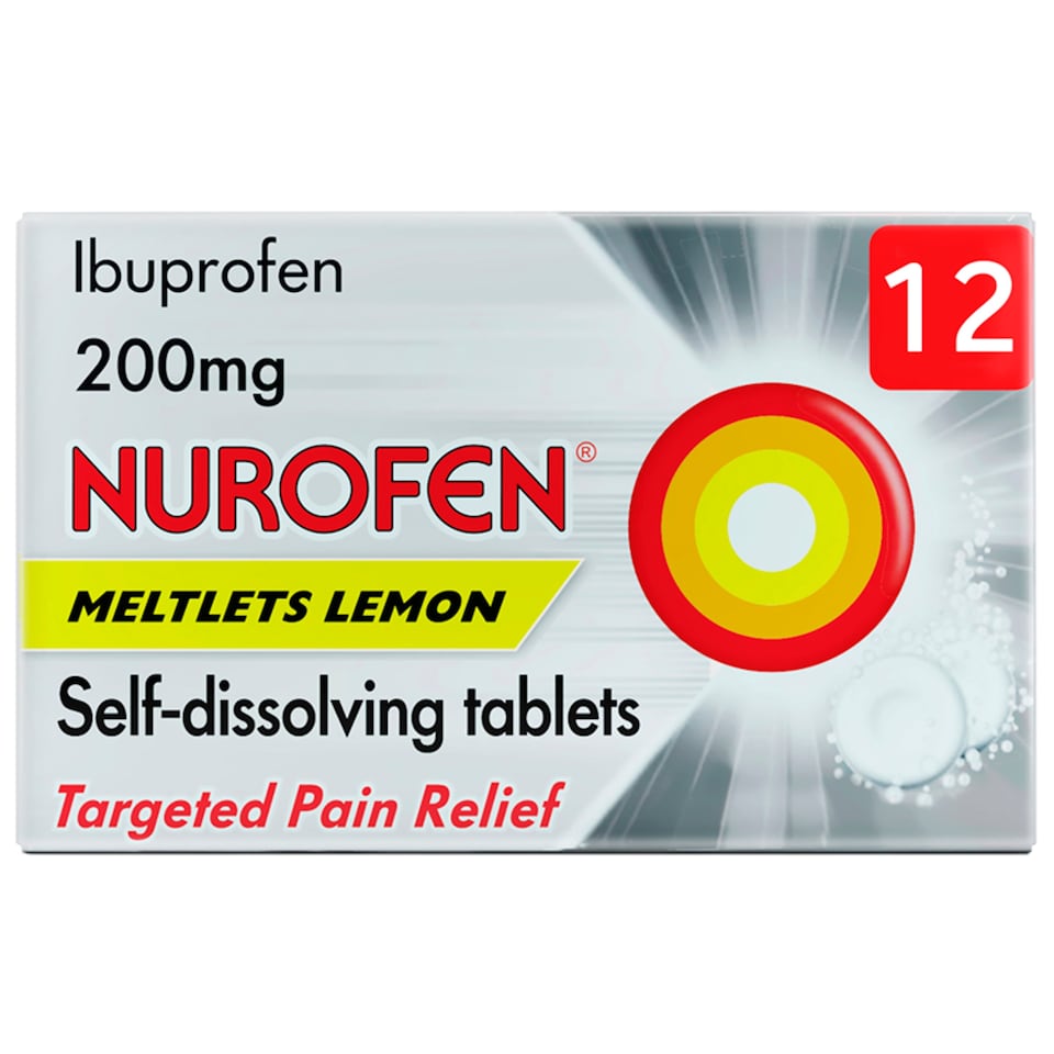 image 1 of Nurofen Targeted Pain Relief Meltlets Lemon - Ibuprofen 200mg 12s