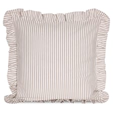 F&F Home Stripe Frill Cushion Neutral