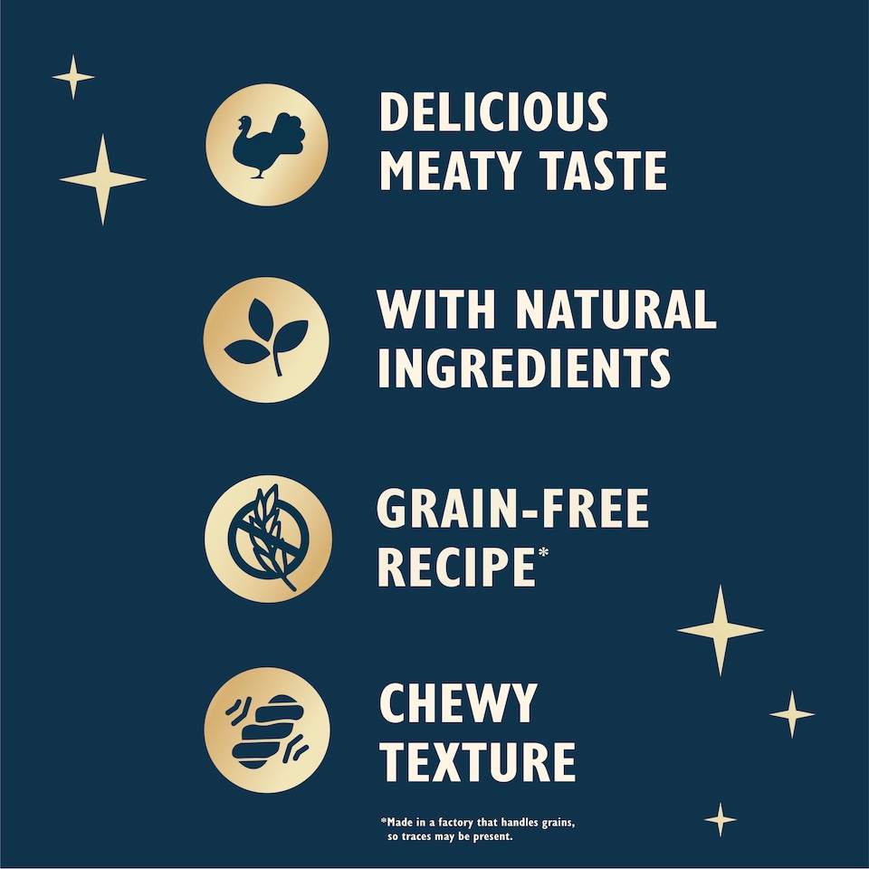 image 1 of Lily's Kitchen Christmas Festive Turkey Jerky for Dogs 70g