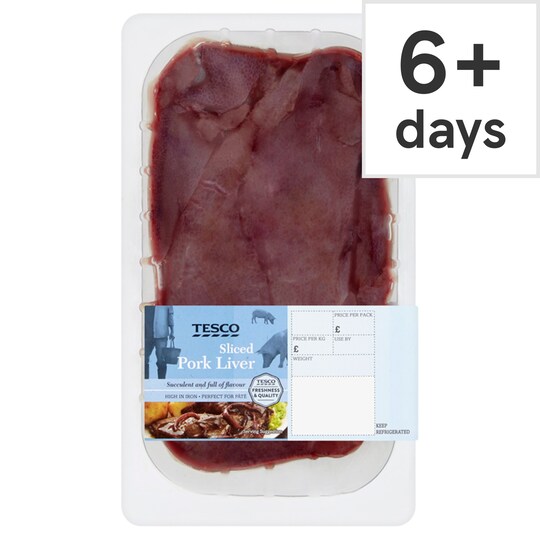 Tesco British Pork Sliced Liver Tesco Groceries
