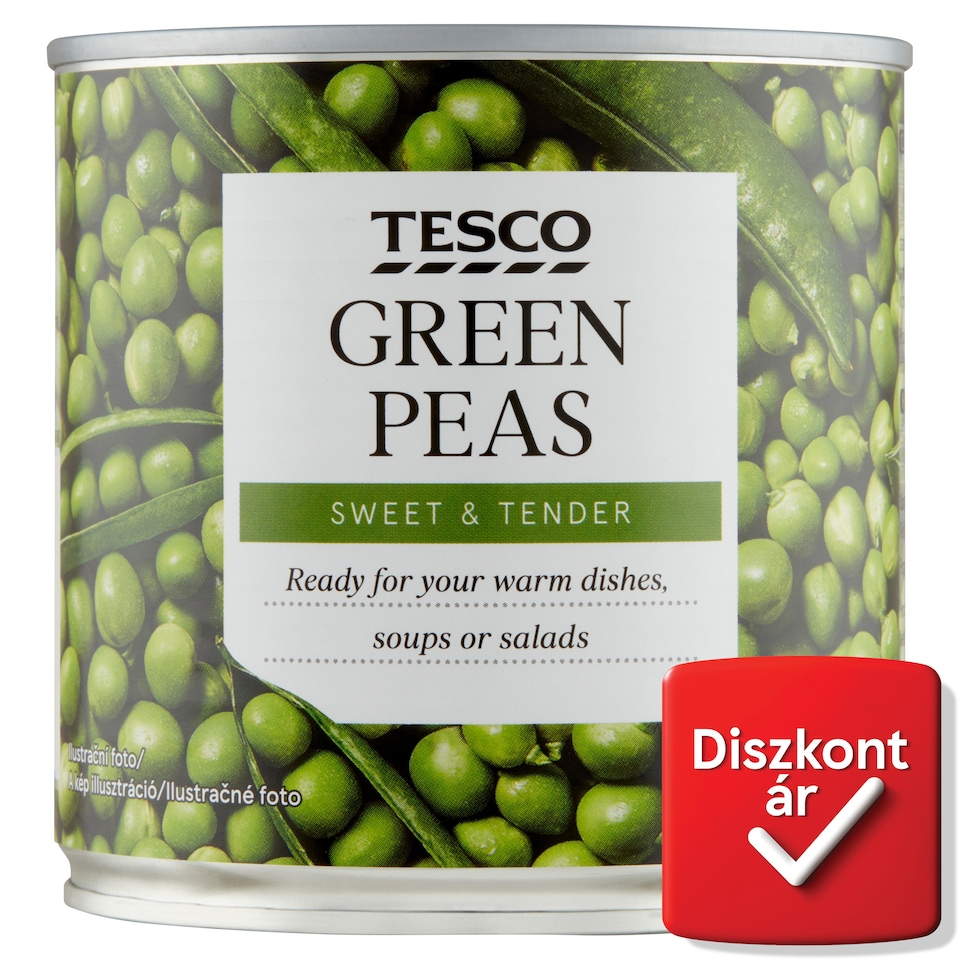 Tesco osztályozatlan, zsenge zöldborsó 400 g