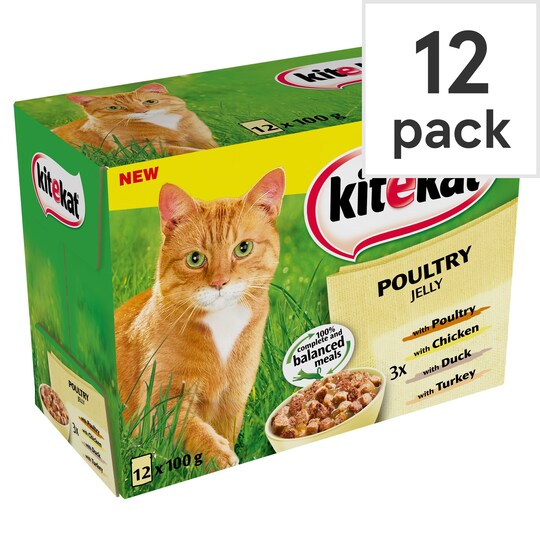 Kitekat Pouches Meat And Poultry In Jelly Tesco Groceries