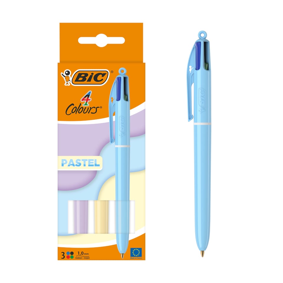 image 1 of BIC 4 Colour Pastel 3 pack 