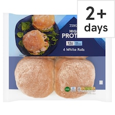 Tesco High Protein 4 White Rolls