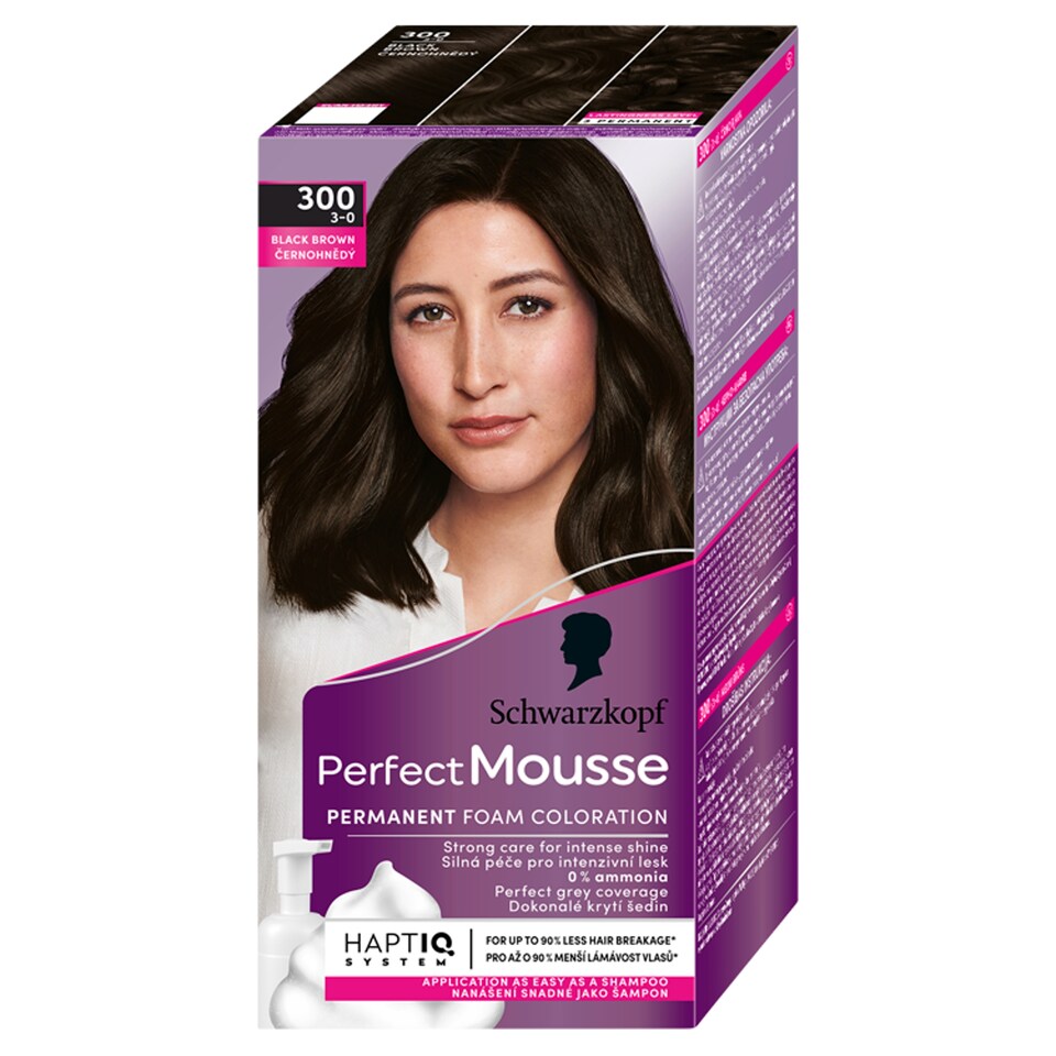 Obrázek 1 pro produkt Schwarzkopf Perfect Mousse barva na vlasy Černohnědý 300 (3-0)
