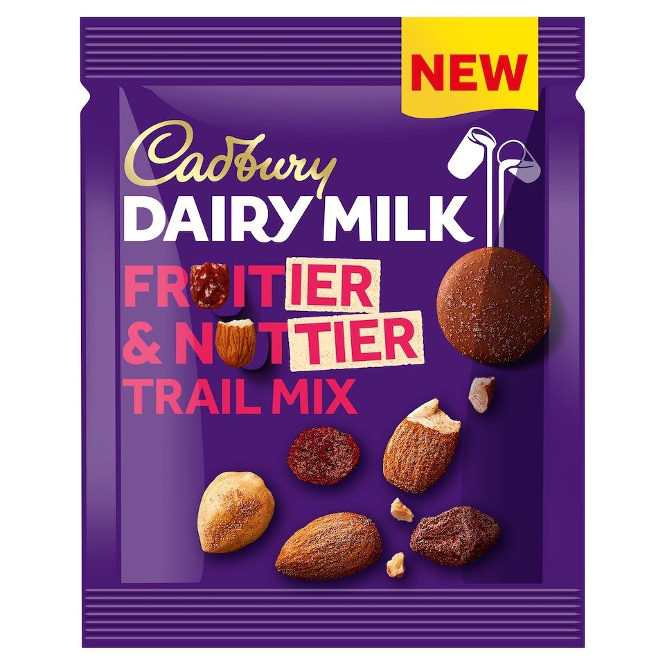 Cadbury Fruitier & Nuttier Chocolate Trail Mix 3 Pack 105g