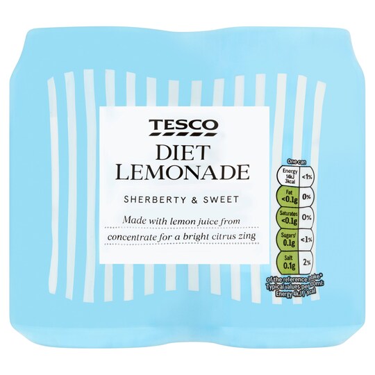 Tesco Diet Lemonade 4X330ml Tesco Groceries