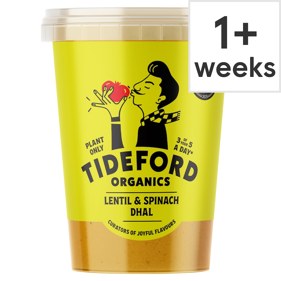 image 1 of Tideford Organics Indian Lentil & Spinach Dhal 560g