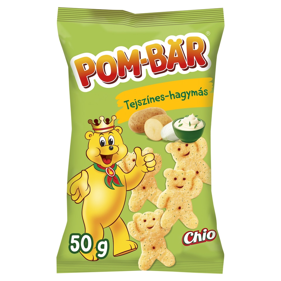 Pom-Bär Potato Snack with Sour Cream and Onion Flavour 50 g