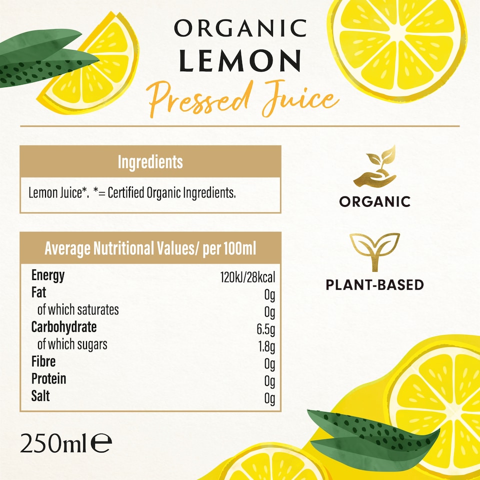 image 1 of Biona Organic Lemon Pressed Juice 250ML