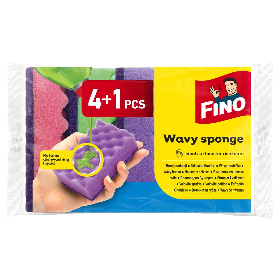 Fino hullámos szivacs 4+1 db