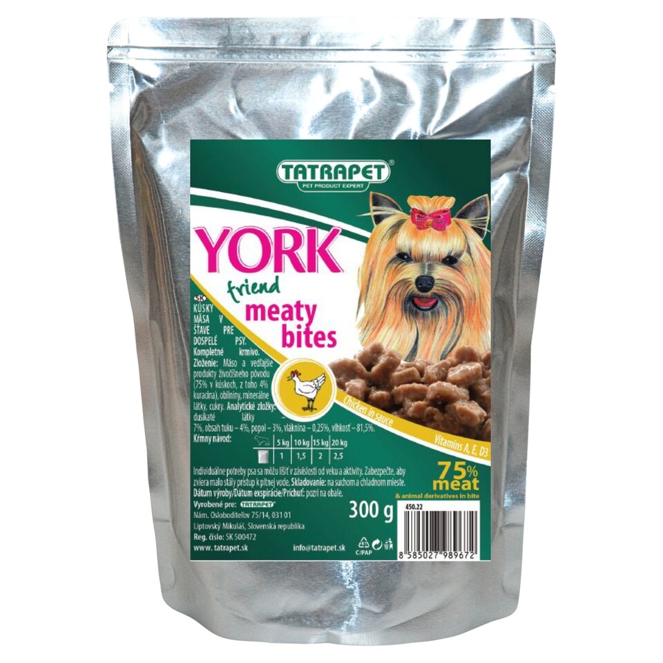 Tatrapet York Friend kúsky mäsa v šťave pre dospelé psy 300 g