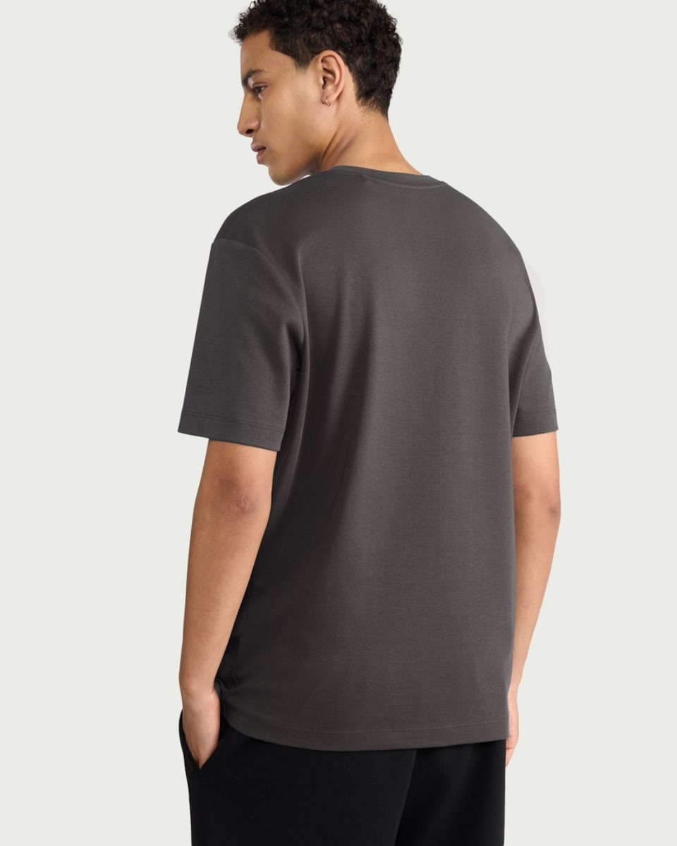 image 1 of F&F Pure Cotton Crew Neck T-Shirt in Khaki