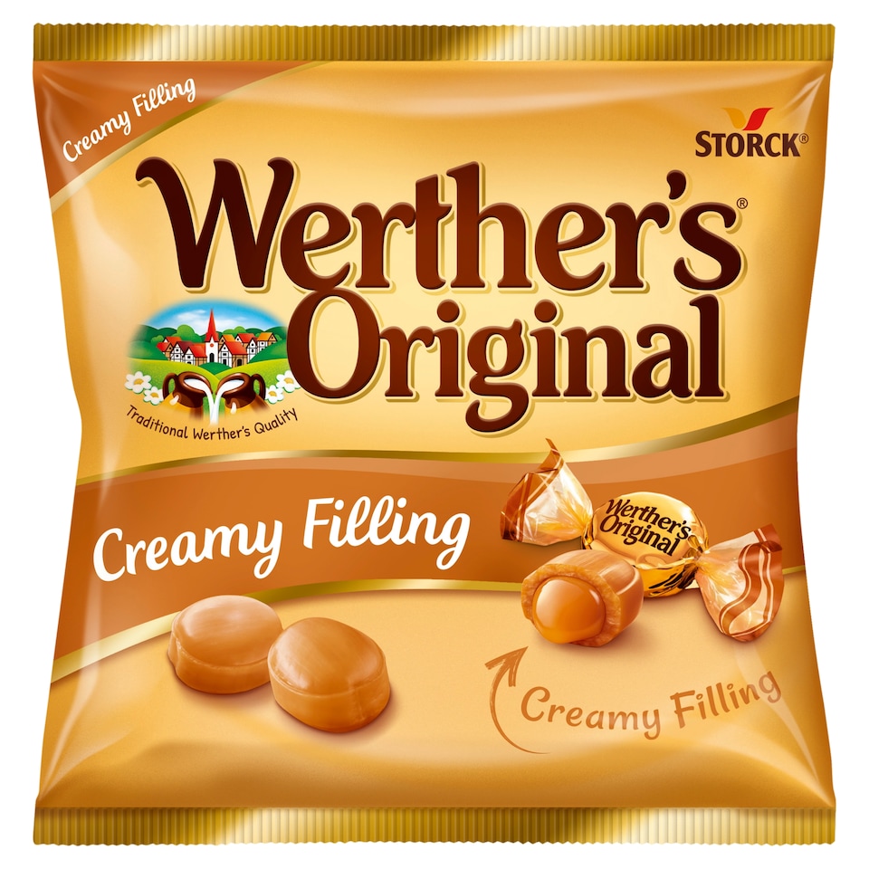 Werther's Original tejszínes cukorka karamellkrémmel töltve 80 g