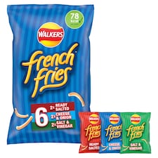 Walkers French Fries Variety Multipack Crisps 6x18g
