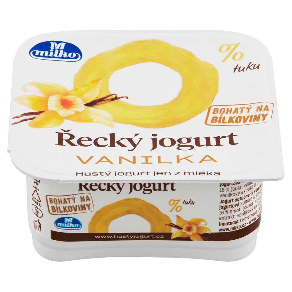 Milko Řecký jogurt vanilka 0 % 140g