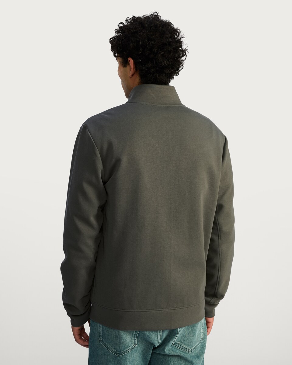 image 1 of F&F Quilted Front Zip Up Jacket in Khaki