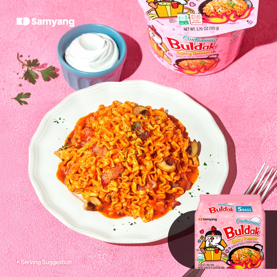 image 1 of Buldak Hot Chicken Ramen Carbonara Flavour 5 x 130g