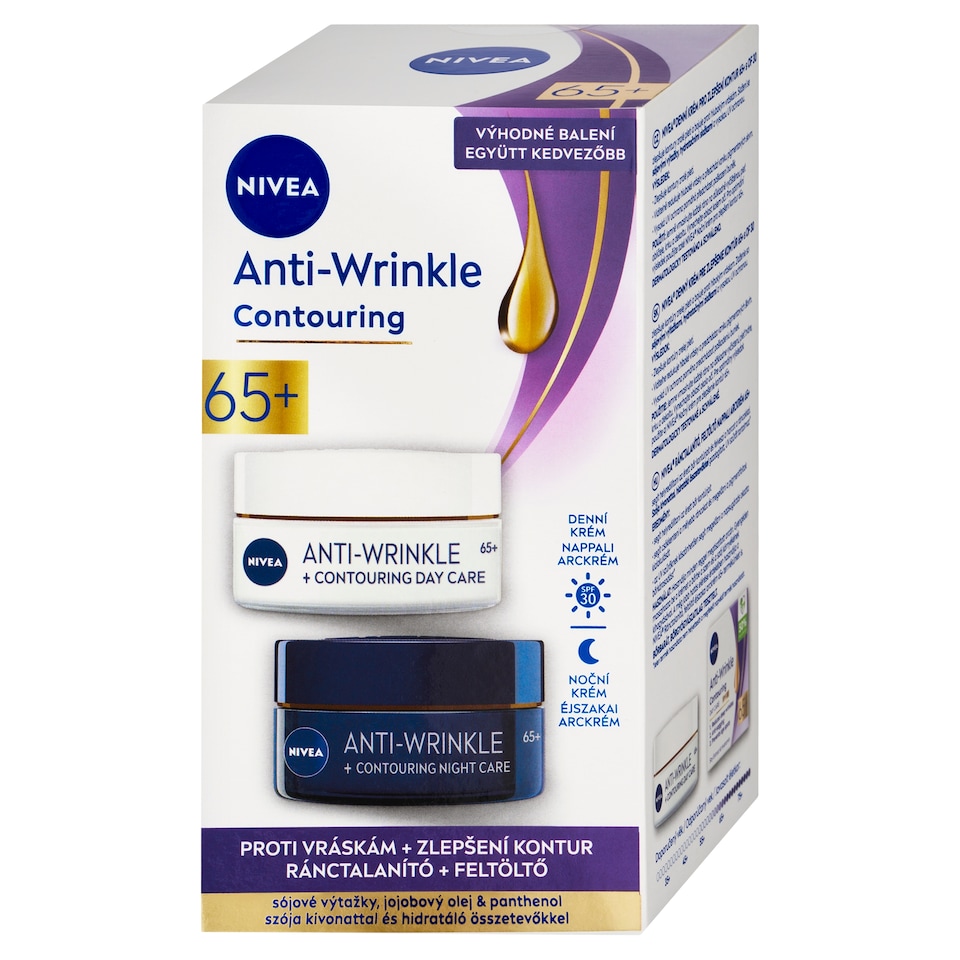 Obrázek 1 pro produkt Nivea Denní a noční krém pro zlepšení kontur 65+ 2 x 50ml