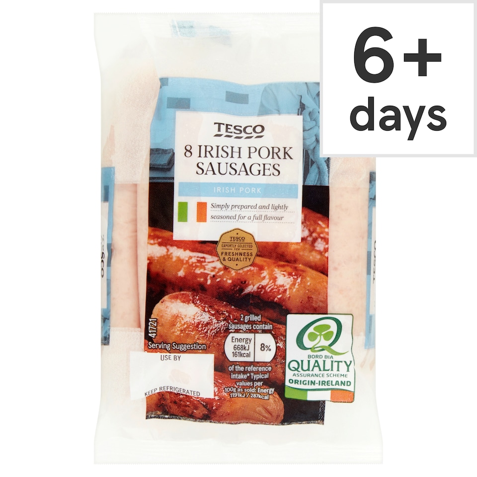 Tesco Irish Pork Sausages 227G