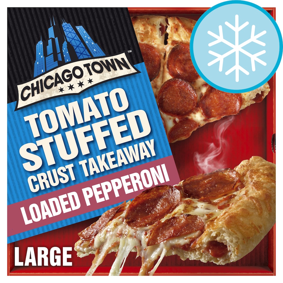 Chicago Town Large Takeaway Pepperoni Pizza 645G Tesco Groceries