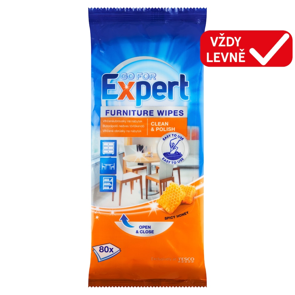Go For Expert Spicy Honey Furniture Wipes 80 pcs