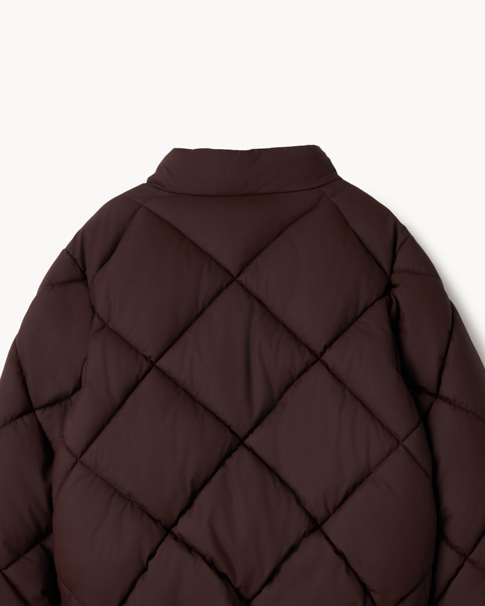 image 1 of F&F Girls Shower Resistant Padded Coat in Brown