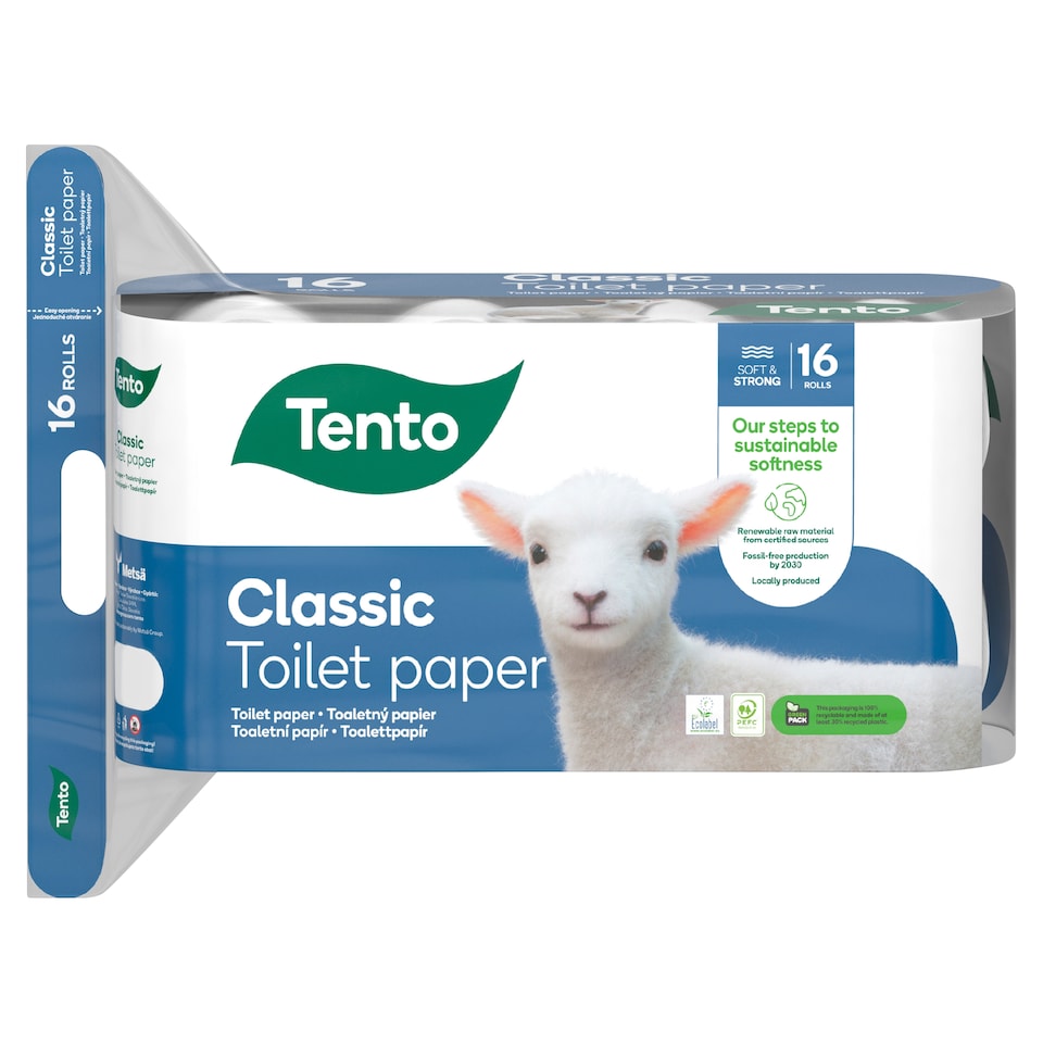 image 1 of Tento Classic Toilet Paper 3 Ply 16 Rolls