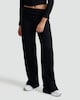 image 3 of OH ME OH MY Cotton Rich Ribbed Foldover Waist Co-ord Trousers in Black