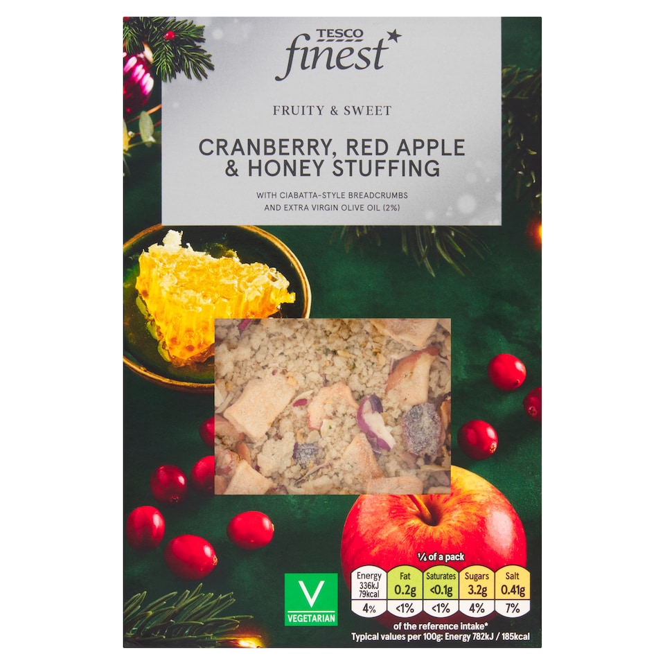 Tesco Finest Cranberry, Red Apple & Honey Stuffing 130g