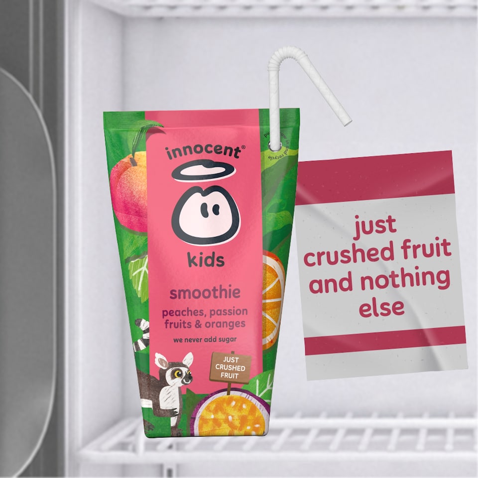 image 1 of innocent Kids Smoothies Peaches, Passion Fruits & Oranges 4 x 150ml