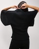 image 3 of F&F Textured Ruched Side Short Sleeved Top in Black