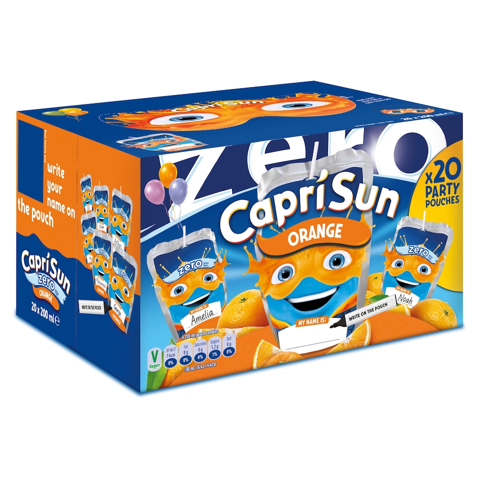 image 1 of Capri-Sun Orange Zero Party Pack 20x200ml