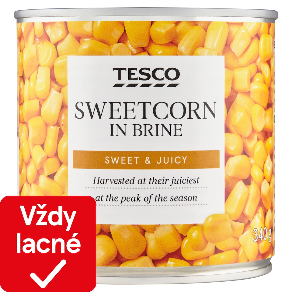Tesco Kukurica v slanom náleve 340 g