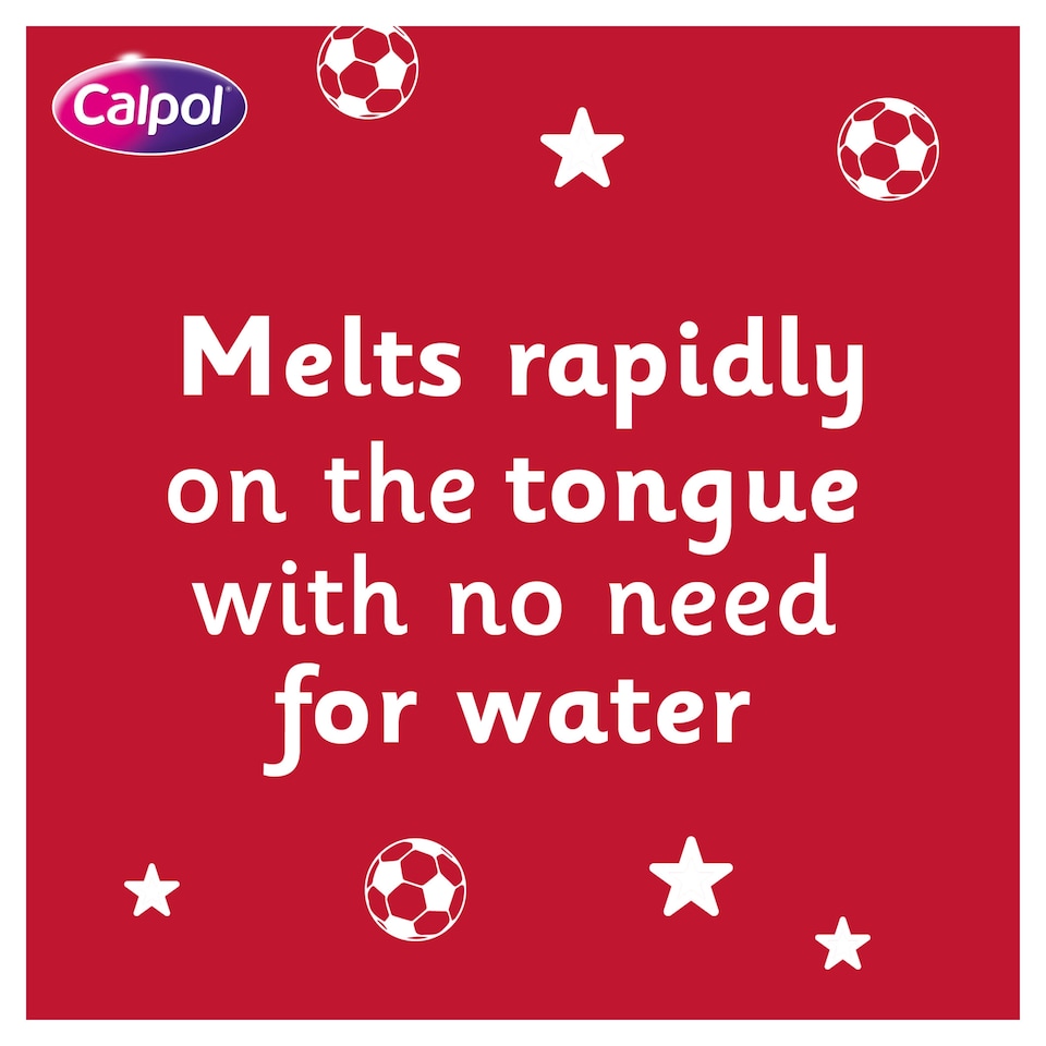 image 1 of Calpol Six Plus Fast Melts 6+ Years Strawberry Flavour 12 tablets