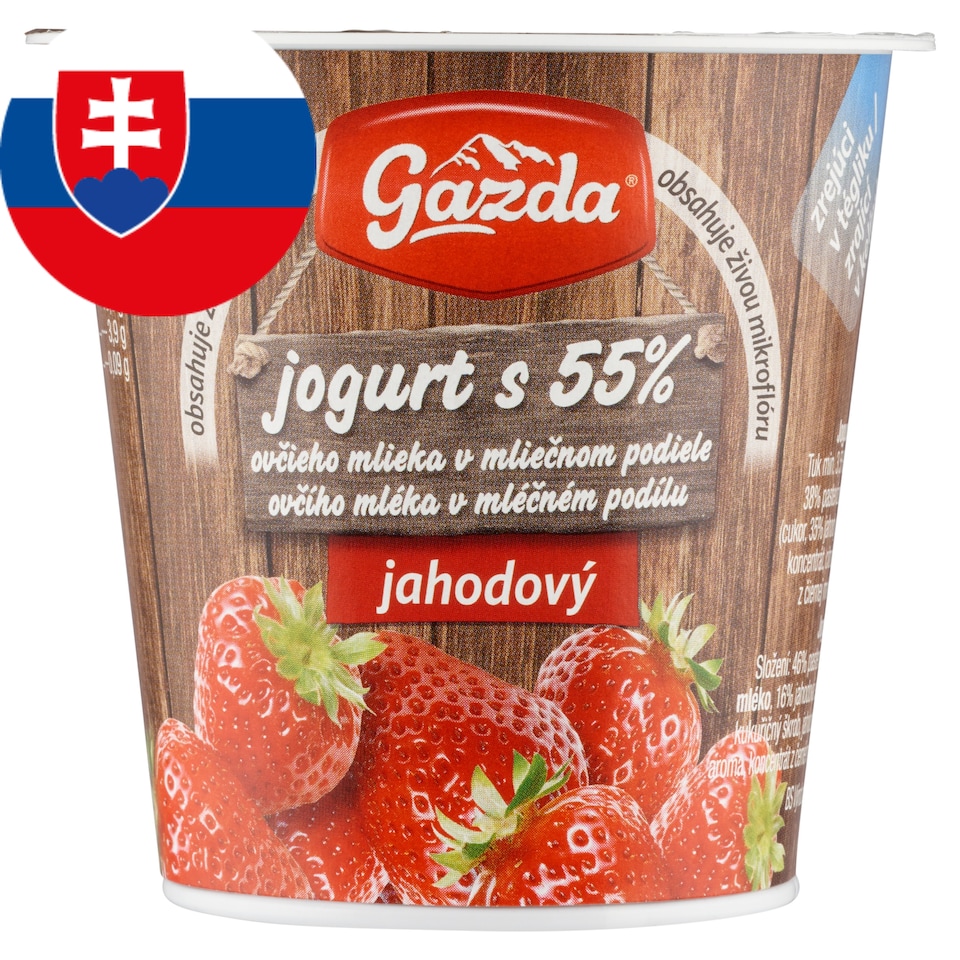 Gazda Jogurt z ovčieho a kravského mlieka jahodový 145 g