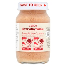 Tesco Every Day Valueham And Beef Paste75g