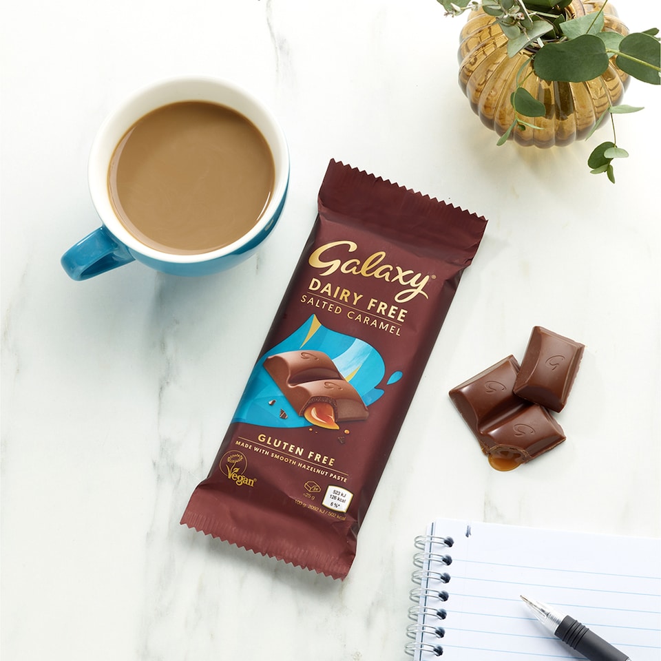 image 1 of Galaxy Vegan Dairy Free Salted Caramel Chocolate 100g