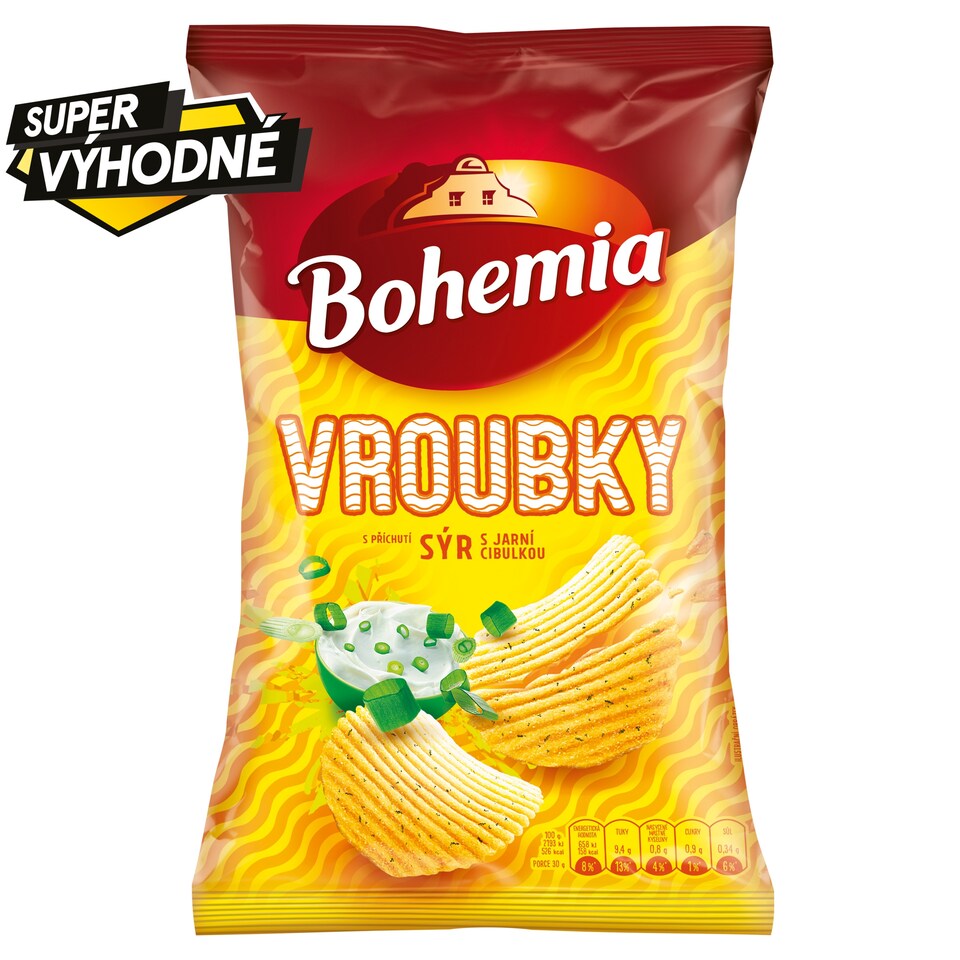 Bohemia Ridges with Cheese Flavour and Spring Onion 120g